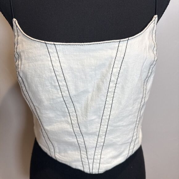 Urban Outfitters Corset Top Off White Cream Women's Size Medium - Picture 2 of 16